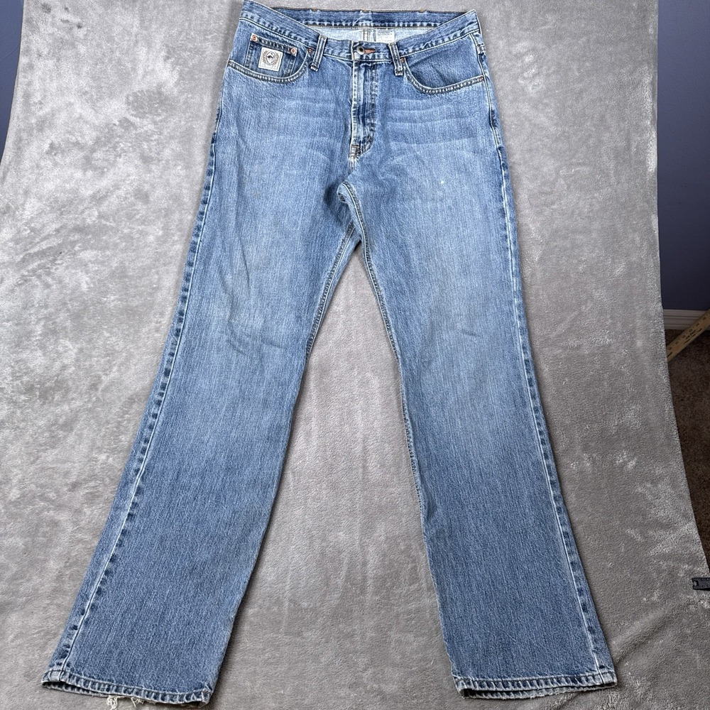 Cinch Mens Straight Leg Jeans Medium Wash Blue Denim 34x36 MB92834003